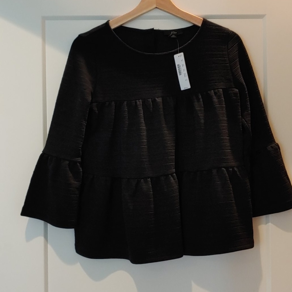 J. Crew XS Black Top